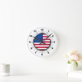 Horloge murale, 8" ronde acrylique USA (Maison)