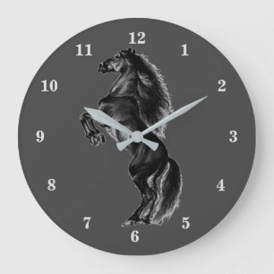 Horloge murale à cheval sauvage dressée - Choisiss