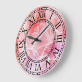 Horloge murale à chiffres romains en marbre classi (Angle)