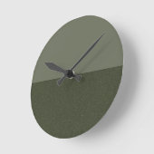 Horloge murale à deux tons vert mousse - Minimalis (Angle)
