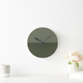 Horloge murale à deux tons vert mousse - Minimalis (Maison)