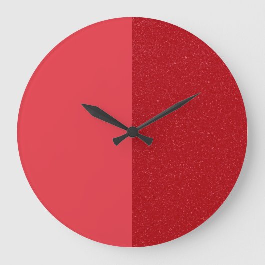 Horloge murale à double finition rouge tomate frac (Recto)