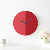 Horloge murale à double finition rouge tomate frac (Maison)