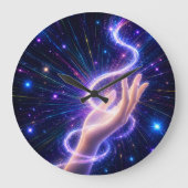 Horloge murale à énergie violette céleste (Recto)