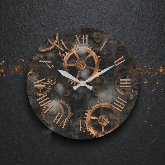 Horloge murale à engrenages Steampunk