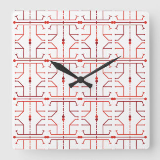 Horloge murale à motif abstrait de hiéroglyphes