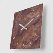 Horloge murale à motif de marbre marron (Angle)