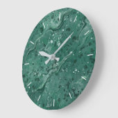 Horloge murale à motif de marbre vert (Angle)