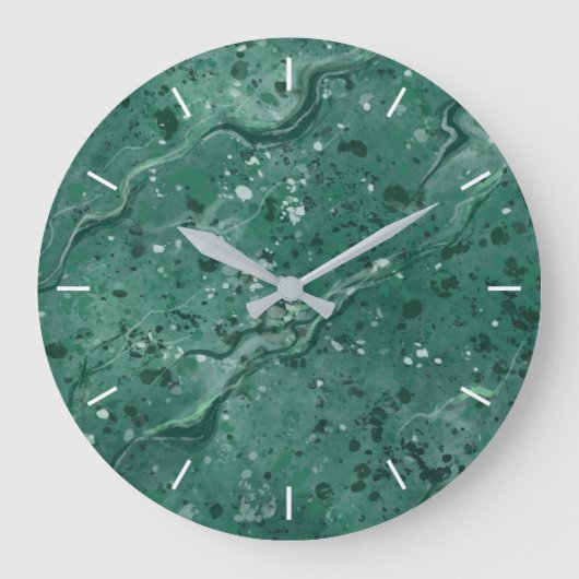 Horloge murale à motif de marbre vert (Recto)