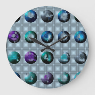 Horloge murale à motif géométrique abstrait