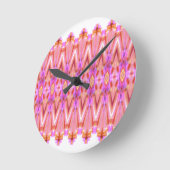 Horloge murale à motif rose (Angle)