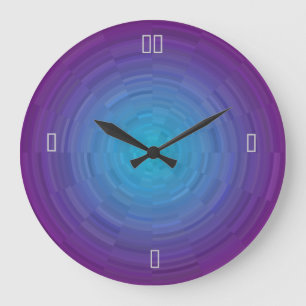Horloge murale à motif violet bleu éclairé