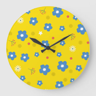 horloge murale à motifs floraux pour la chambre en