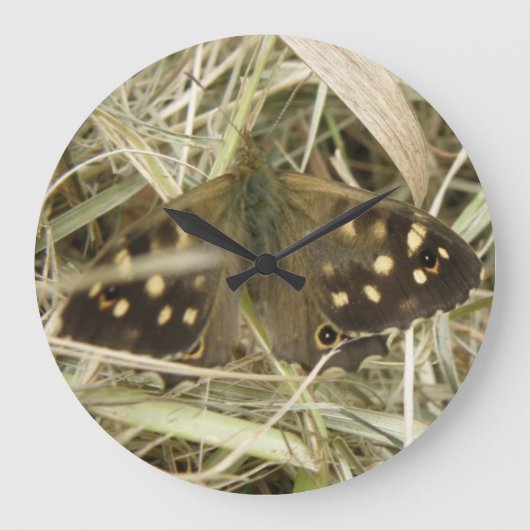 Horloge murale à papillon en bois (Recto)