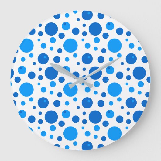 Horloge murale à pois et cercles bleus (Recto)