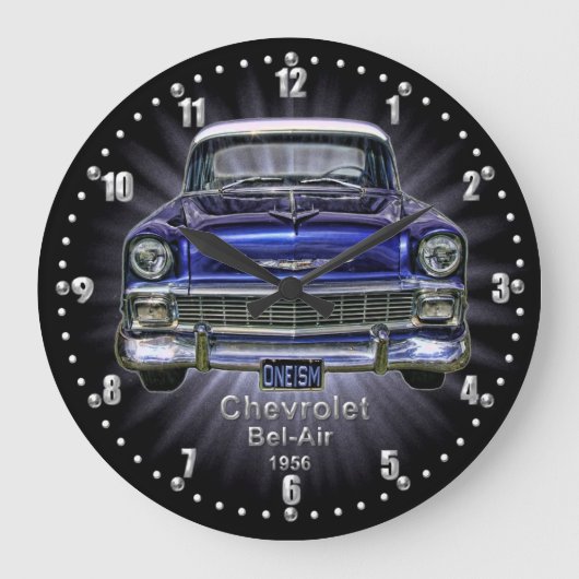 Horloge murale à quartz 1956 Chevrolet Bel-Air (Recto)