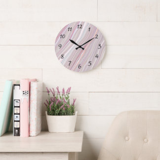 Horloge murale à rayures verticales abstraites mod