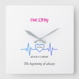 Horloge murale à rythme cardiaque personnalisé - A