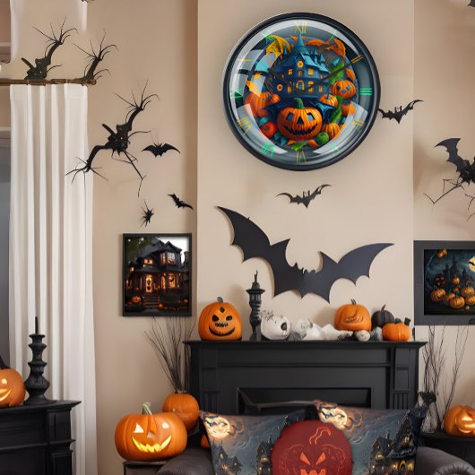 Horloge murale à thème Halloween Pour Décor