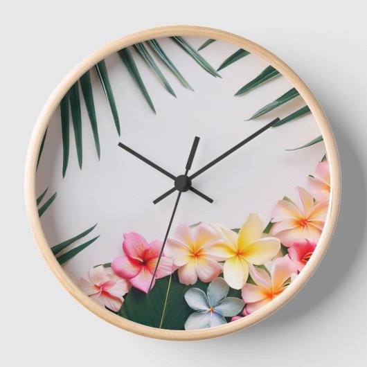 Horloge murale à thème tropical (Recto)