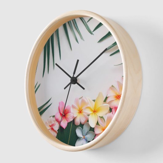 Horloge murale à thème tropical (Angle)