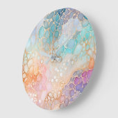 Horloge murale Abstraite colorée (Angle)