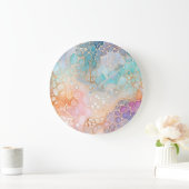 Horloge murale Abstraite colorée (Maison)