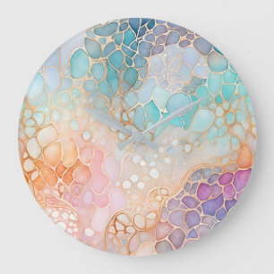 Horloge murale Abstraite colorée