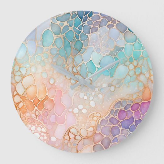 Horloge murale Abstraite colorée (Recto)