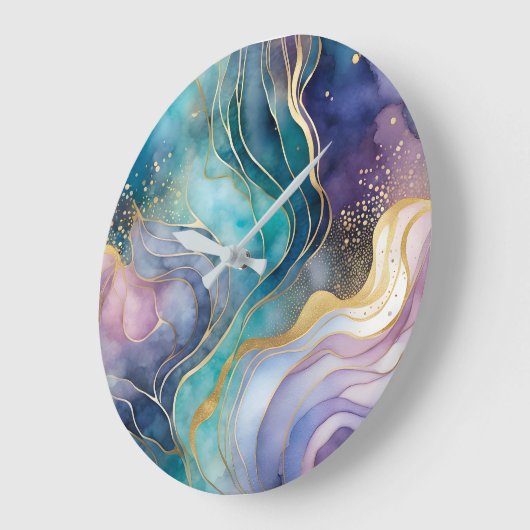 Horloge murale Abstraite colorée (Angle)