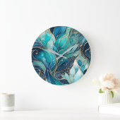 Horloge murale Abstraite colorée (Maison)