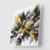 Horloge murale Abstraite de Black and Gold (Angle)