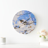 Horloge murale abstraite de branches d'automne (Maison)