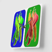 Horloge murale abstraite de piments (Angle)
