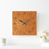 Horloge murale Abstraite des vagues dorées (Maison)