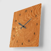 Horloge murale Abstraite des vagues dorées (Angle)