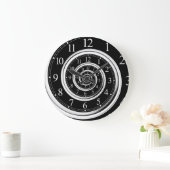 Horloge murale abstraite d'infini de spirale de (Maison)