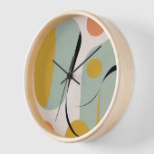Horloge murale abstraite d'inspiration rétro (Angle)