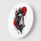 Horloge murale abstraite en forme de sablier (Angle)