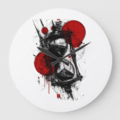 Horloge murale abstraite en forme de sablier (Recto)