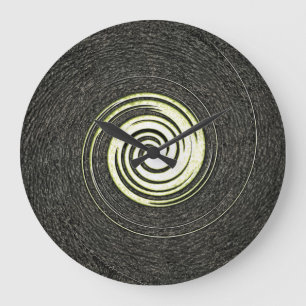 Horloge murale Abstraite en noir et or