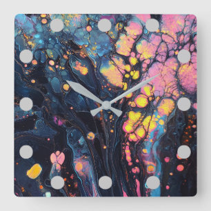 Horloge murale Abstraite Iridescente