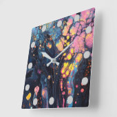 Horloge murale Abstraite Iridescente (Angle)