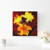 Horloge murale Abstraite Lillies (Maison)