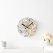 Horloge murale abstraite pastel (Maison)