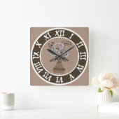 Horloge murale acrylique (Maison)