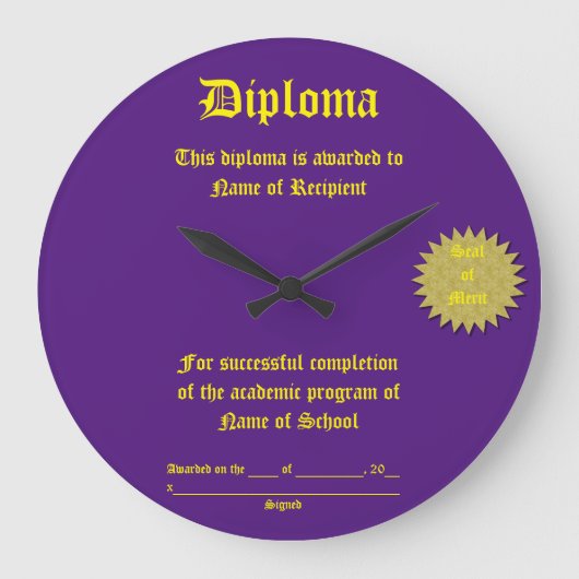 Horloge murale acrylique (Recto)