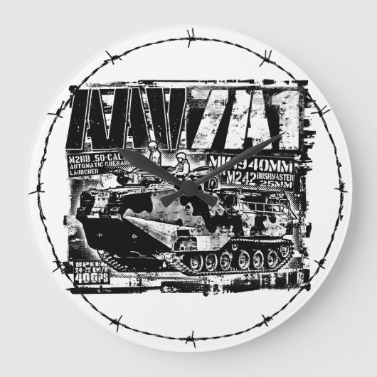 Horloge murale acrylique AAV-7A1 Grande horloge (Recto)