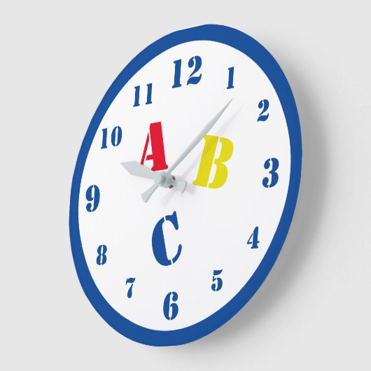 Horloge murale acrylique ABC Nursery (Angle)