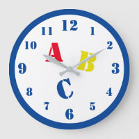 Horloge murale acrylique ABC Nursery